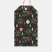 Ornamenten Gepersonaliseerde zwarte feestdag Cadeaulabel (Achterkant)