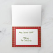 ORNAMENTEN gevouwen Schrift Kerst Kaart (Binnen)