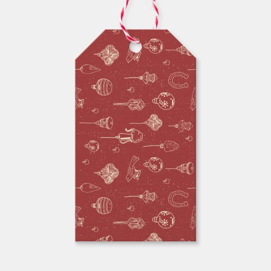  Ornamenten Gift Label Cadeaulabel (Voorkant)