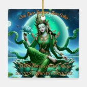 Ornamenten/Groene Tara Keramisch Ornament (Achterkant)