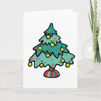 ornamenten hangen aan een kerstboom feestdagen kaart