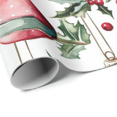  Ornamenten Holly Christmas Cadeaupapier (Rol Hoek)
