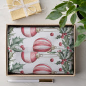  Ornamenten Holly Christmas Tissuepapier (Geschenk)