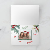  Ornamenten Holly Foto Kerst Kaart (Binnen)