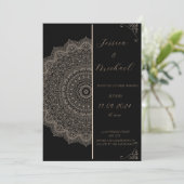 Ornamenten Huwelijksuitnodiging Kaart (Staand voorkant)