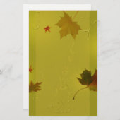 Ornamenten in de herfst van bladeren - tafelblad briefpapier (Voorkant / Achterkant)