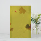 Ornamenten in de herfst van bladeren - tafelblad briefpapier (Staand voorkant)