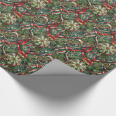 Ornamenten in het Tree & Satin lint Cadeaupapier (Hoek)