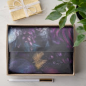 Ornamenten in tinten van Paarse krijt Tissuepapier (Geschenk)