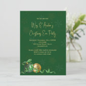 Ornamenten Kantoor of thuiskerstfeest Kaart (Staand voorkant)