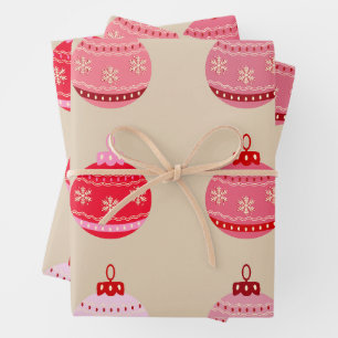  Ornamenten Kerst Inpakpapier Vel