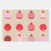  Ornamenten Kerst Inpakpapier Vel (Voorkant)