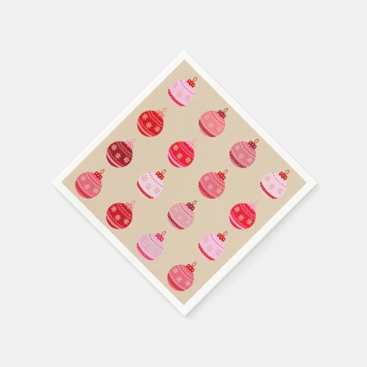  Ornamenten Kerst Servet (Hoek)