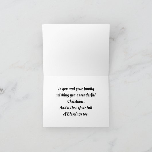 Ornamenten Kerst Vakantie Kaart (Binnen)