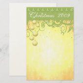 Ornamenten & kerstbomen op een rij Stationery Briefpapier (Voorkant / Achterkant)