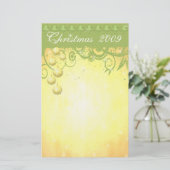 Ornamenten & kerstbomen op een rij Stationery Briefpapier (Staand voorkant)