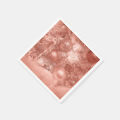 Ornamenten Kerstboom Roos Gouden Vakantie Servet (Hoek)