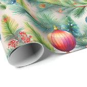  ornamenten kerstinpakpapier cadeaupapier (Rol Hoek)