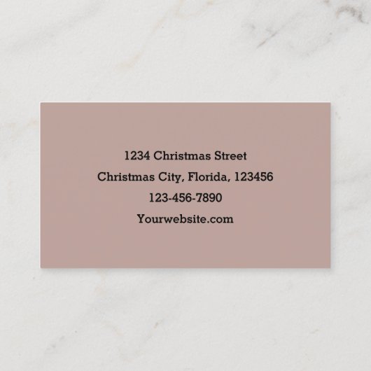 Ornamenten Kerstmis Gold White Holiday Tree Visitekaartje (Achterkant)