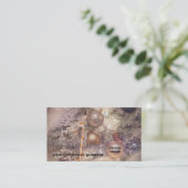 Ornamenten Kerstmis Gold White Holiday Tree Visitekaartje (Staand voorkant)