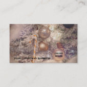 Ornamenten Kerstmis Gold White Holiday Tree Visitekaartje (Voorkant)