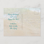 Ornamenten kerstmis met tropisch strand briefkaart (Achterkant)