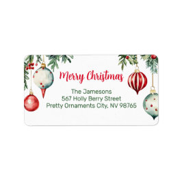  Ornamenten Kerstretour Adreslabel Etiket