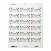  Ornamenten Kerstretour Adreslabel Etiket (Full Sheet)