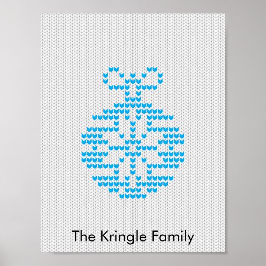 Ornamenten kersttrui poster (Voorkant)