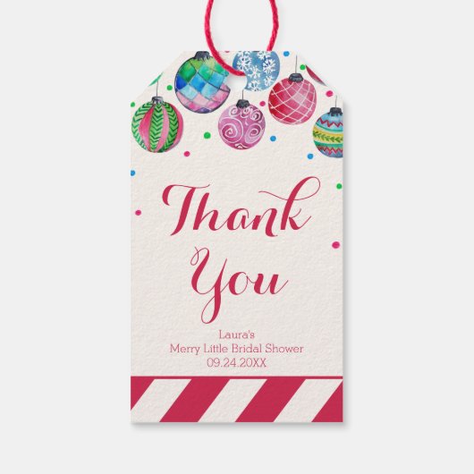 Ornamenten Merry Little Vrijgezellenfeest Bedankt Cadeaulabel (Achterkant)