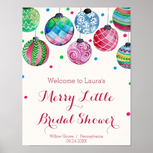 Ornamenten Merry Little Vrijgezellenfeest Welcome Poster (Voorkant)