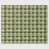 ornamenten met cirkel cadeaupapier (Vlak)