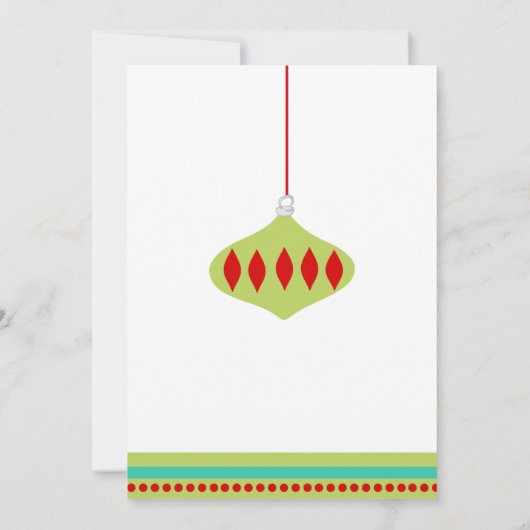 Ornamenten met een uitziende blik kaart (Achterkant)