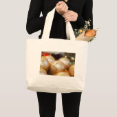 Ornamenten met goudbalkbedekking grote tote bag (Voorkant (product))