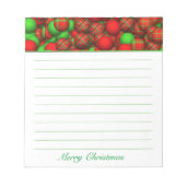 Ornamenten met kerstbomen in Tartan Pattern Notitieblok (Voorkant)