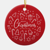 Ornamenten met kerstboomsnoep White Red (Voorkant)