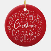 Ornamenten met kerstboomsnoep White Red (Achterkant)