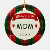 Ornamenten met kerstcadeaus voor mam-feestdag (Achterkant)