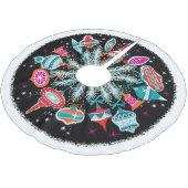  Ornamenten met zwarte achtergrond Kerstboom Rok (Gekanteld)