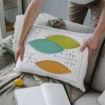 Ornamenten Mid Century Modern decoratief kussen