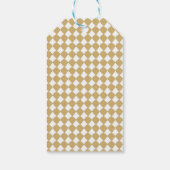 Ornamenten op een branche met kerst/feestdag cadeaulabel (Achterkant)