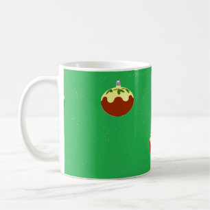 Ornamenten op groen koffiemok