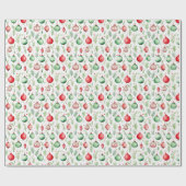 Ornamenten Patroon Kerst Cadeaupapier (Vlak)