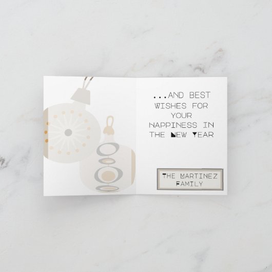 Ornamenten Prettige feestdagen Kaart (Binnen)