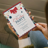 Ornamenten Red Bow Ugly Sweater Holiday Party Kaart