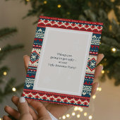 Ornamenten Red Bow Ugly Sweater Holiday Party Kaart