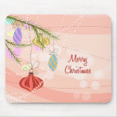  Ornamenten Roze Kerstmis Mousepad Muismat (Voorkant)