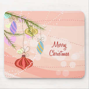  Ornamenten Roze Kerstmis Mousepad Muismat