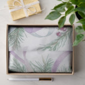 Ornamenten Satijn Lint Evergreen Paarse Groen Tissuepapier (Geschenk)