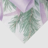 Ornamenten Satijn Lint Evergreen Paarse Groen Tissuepapier (Detail)